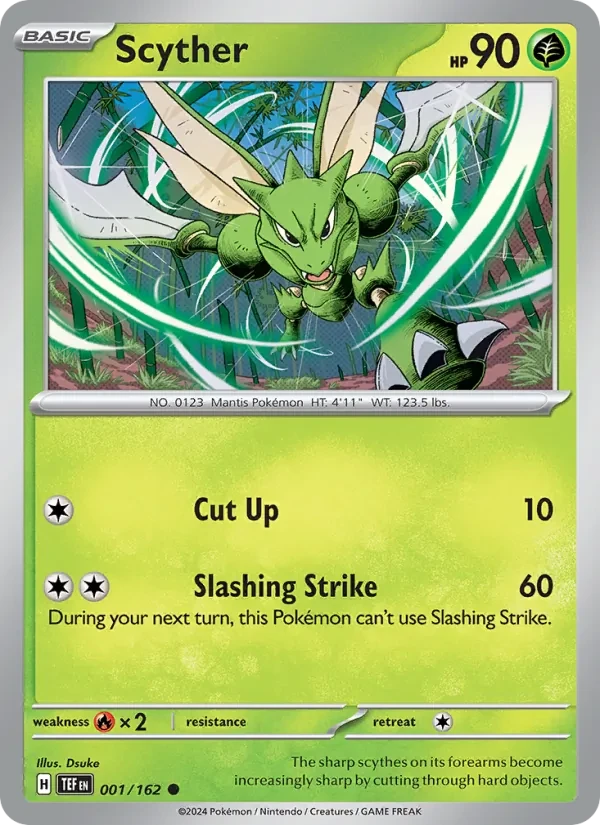 Scyther 001/162 Temporal Forces Pokémon card