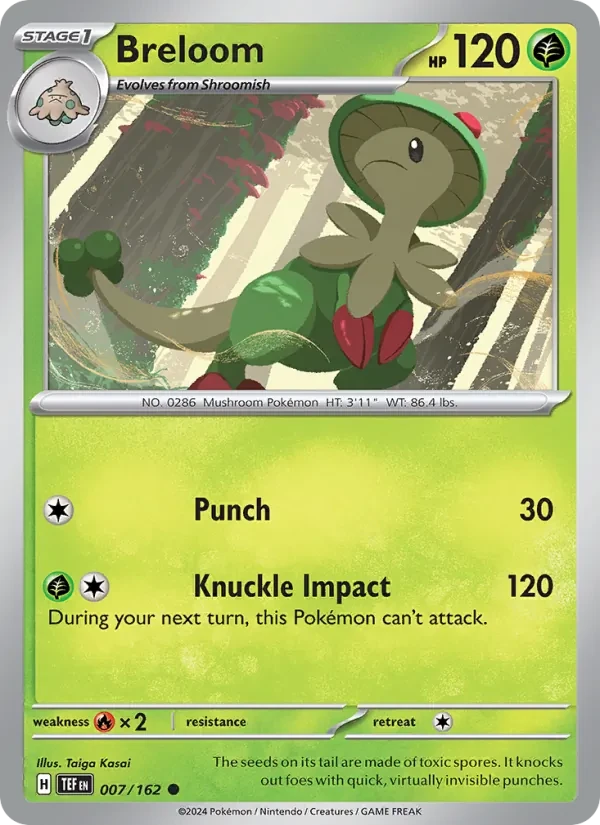 Carte Pokémon Breloom 007/162 Temporal Forces