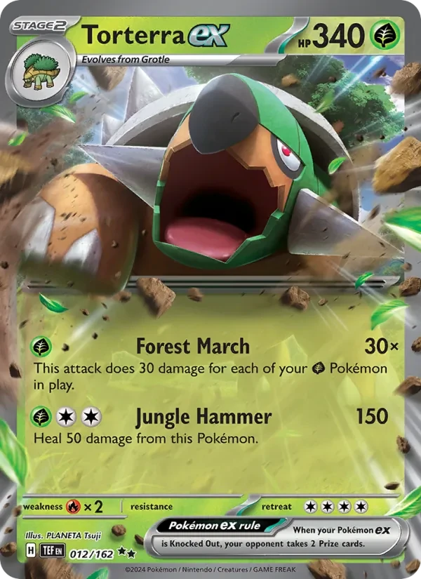 Torterra ex 012/162 Temporal Forces Pokémon card