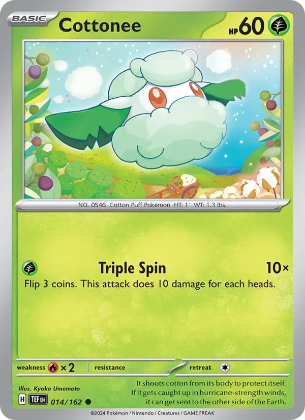 Carte Pokémon Cottonee 014/162 Temporal Forces