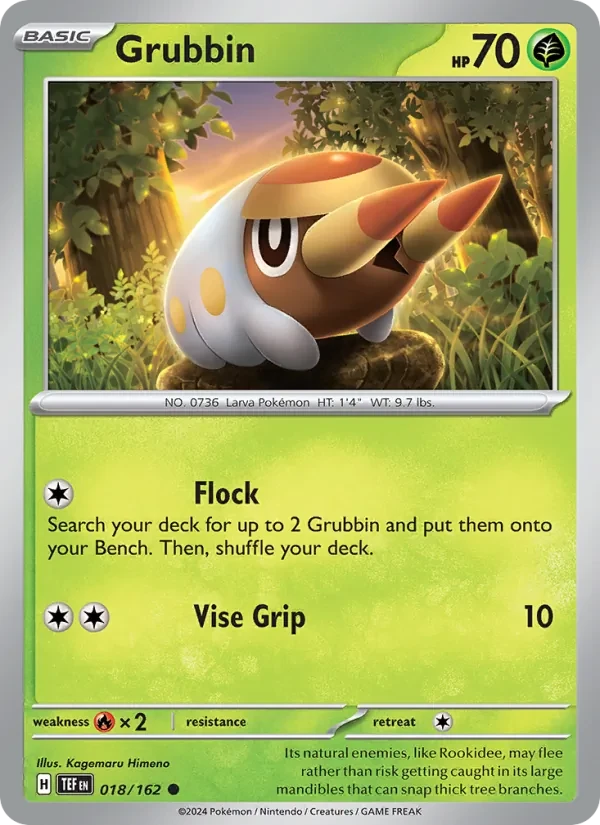 Carta Pokémon Grubbin 018/162 Temporal Forces