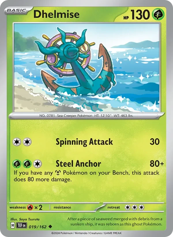 Dhelmise 019/162 Temporal Forces Pokémon card