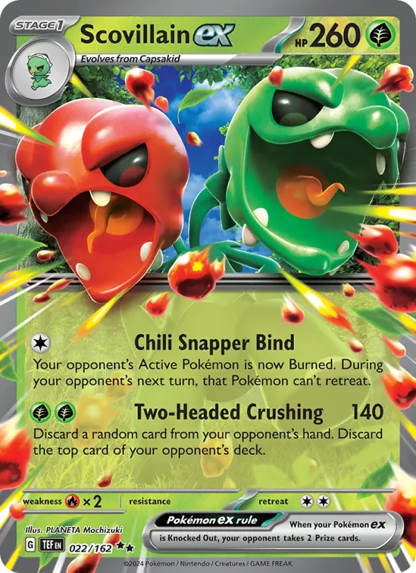 Scovillain ex 022/162 Temporal Forces Pokémon card