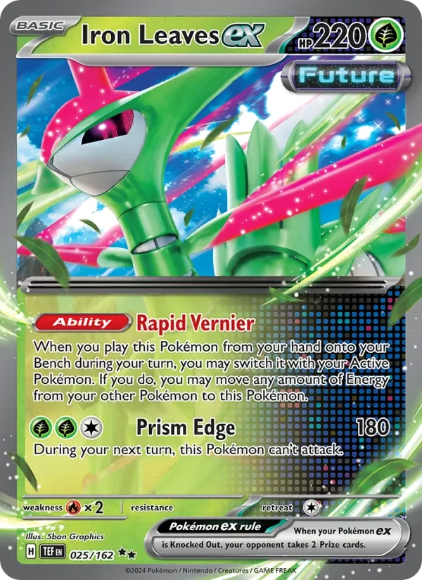 Iron Leaves ex 025/162 Temporal Forces Pokémon card