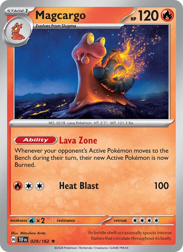 Magcargo 029/162 Temporal Forces Pokémon card