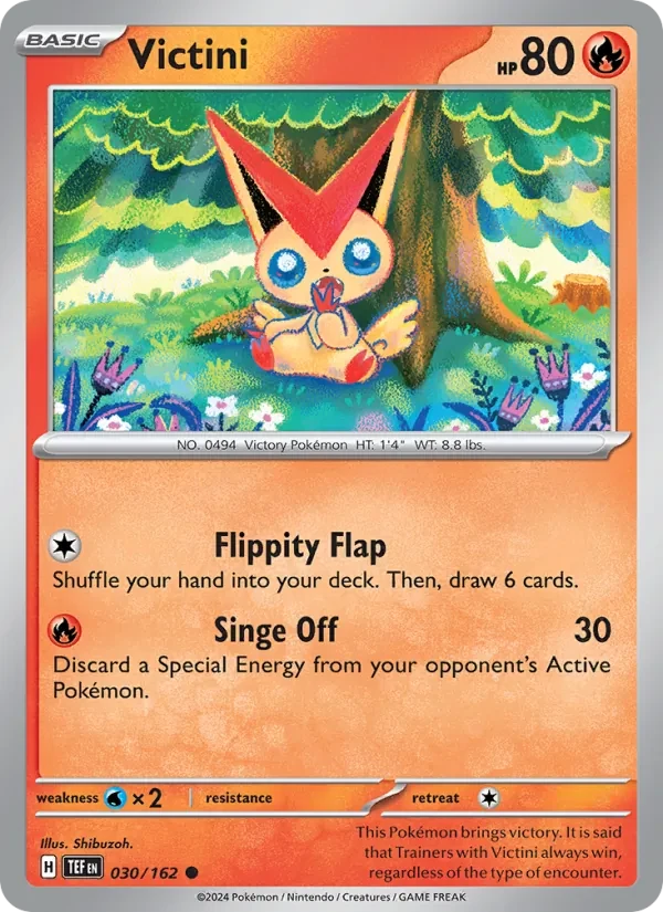 Victini 030/162 Temporal Forces Pokémon card