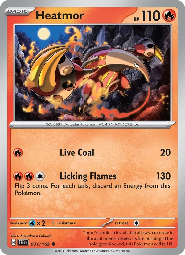 Heatmor 031/162 Temporal Forces Pokémon kaart