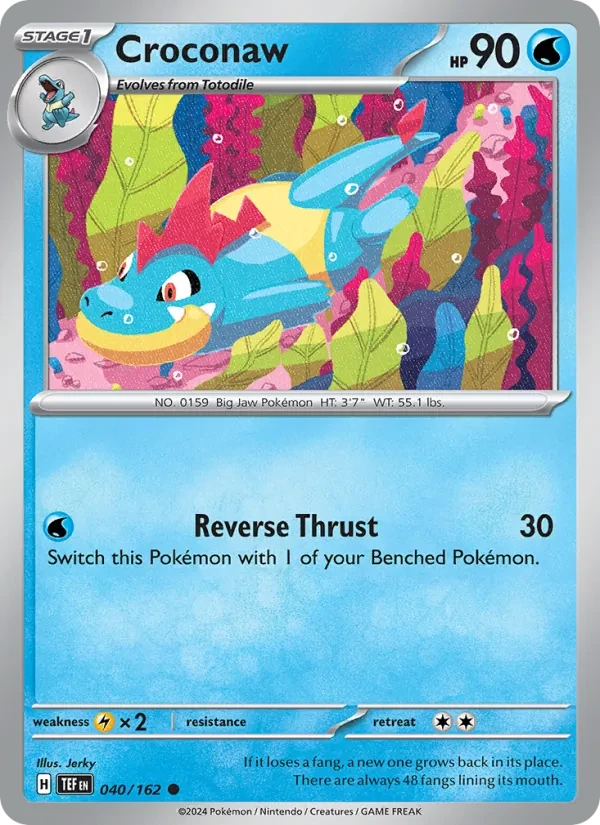 Croconaw 040/162 Temporal Forces Pokémon kaart