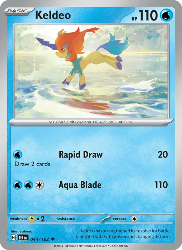 Keldeo 044/162 Temporal Forces Pokémon Karte