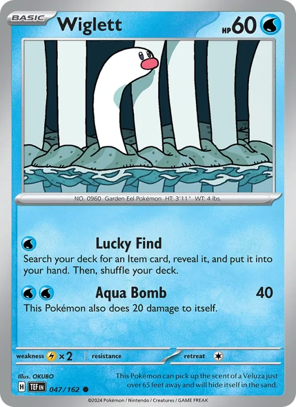 Wiglett 047/162 Temporal Forces Pokémon Karte
