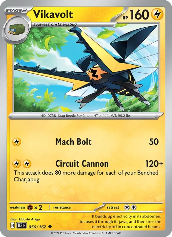Vikavolt 056/162 Temporal Forces Pokémon card