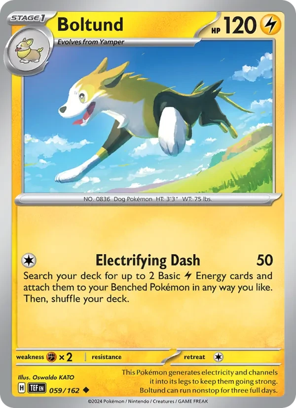 Boltund 059/162 Temporal Forces Pokémon card