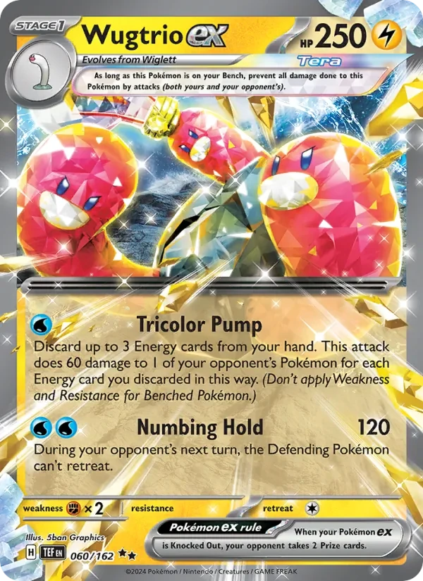 Wugtrio ex 060/162 Temporal Forces Pokémon card