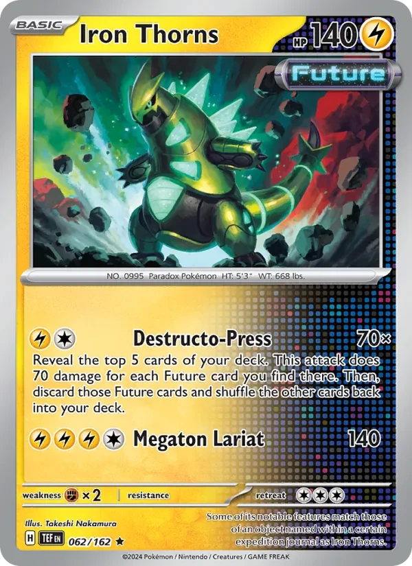 Iron Thorns 062/162 Temporal Forces Pokémon kaart
