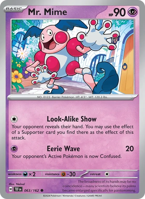 Mr. Mime 063/162 Temporal Forces Pokémon card