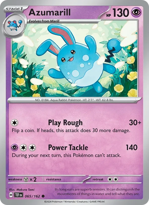 Azumarill 065/162 Temporal Forces Pokémon card
