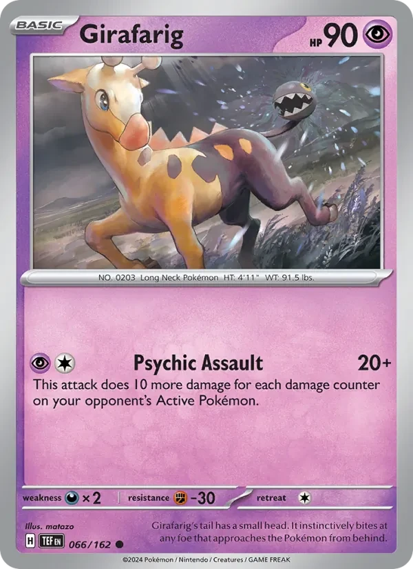 Girafarig 066/162 Temporal Forces Pokémon card