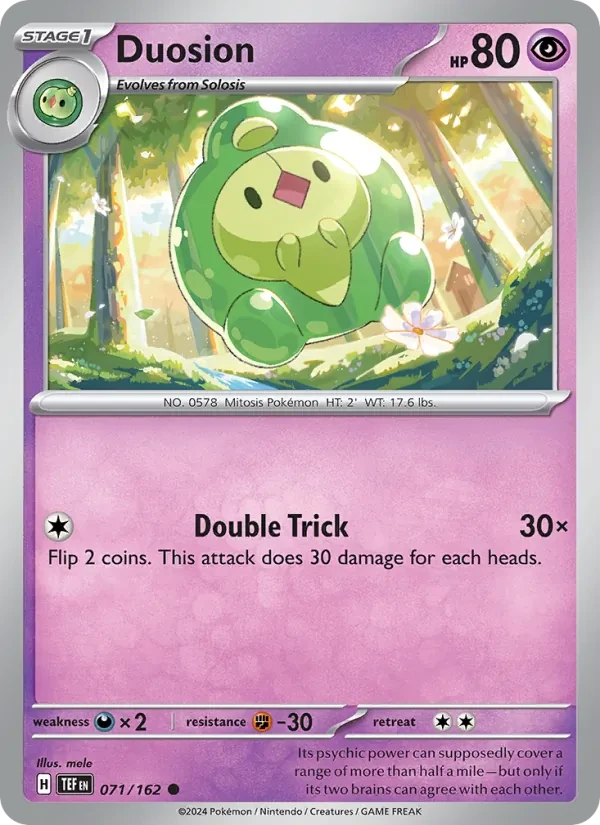 Duosion 071/162 Temporal Forces Pokémon card