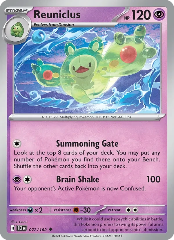 Reuniclus 072/162 Temporal Forces Pokémon card