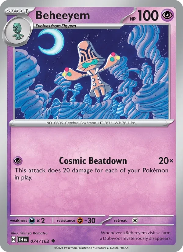 Beheeyem 074/162 Temporal Forces Pokémon kaart