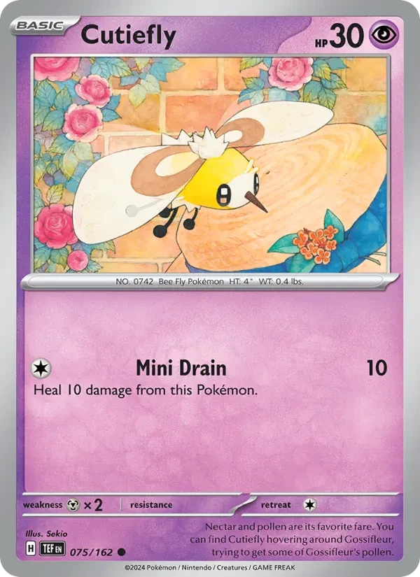 Cutiefly 075/162 Temporal Forces Pokémon kaart