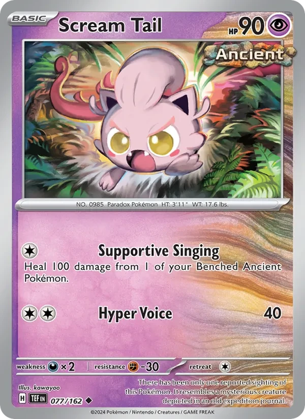 Scream Tail 077/162 Temporal Forces Pokémon card