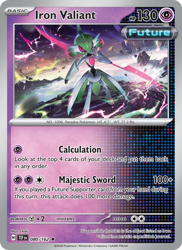 Iron Valiant 080/162 Temporal Forces Pokémon card