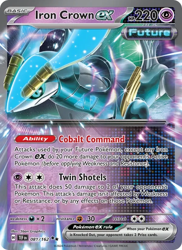 Iron Crown ex 081/162 Temporal Forces Pokémon card