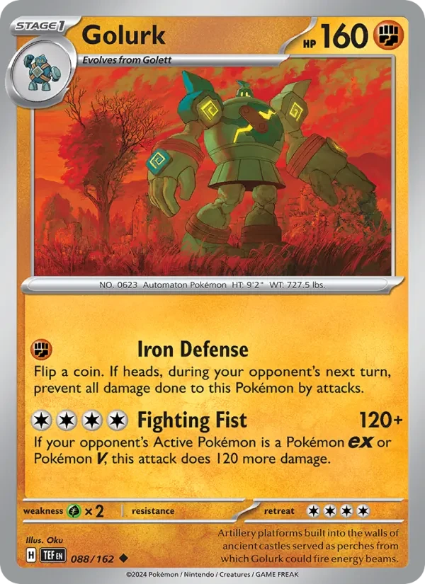 Golurk 088/162 Temporal Forces Pokémon card