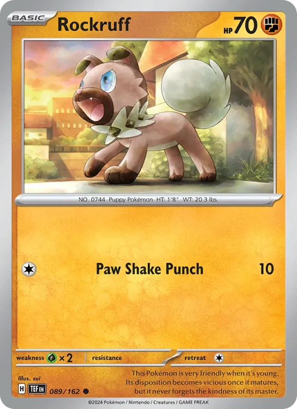 Carte Pokémon Rockruff 089/162 Temporal Forces