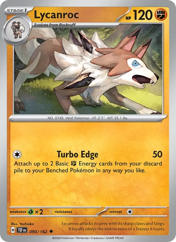 Lycanroc 090/162 Temporal Forces Pokémon card