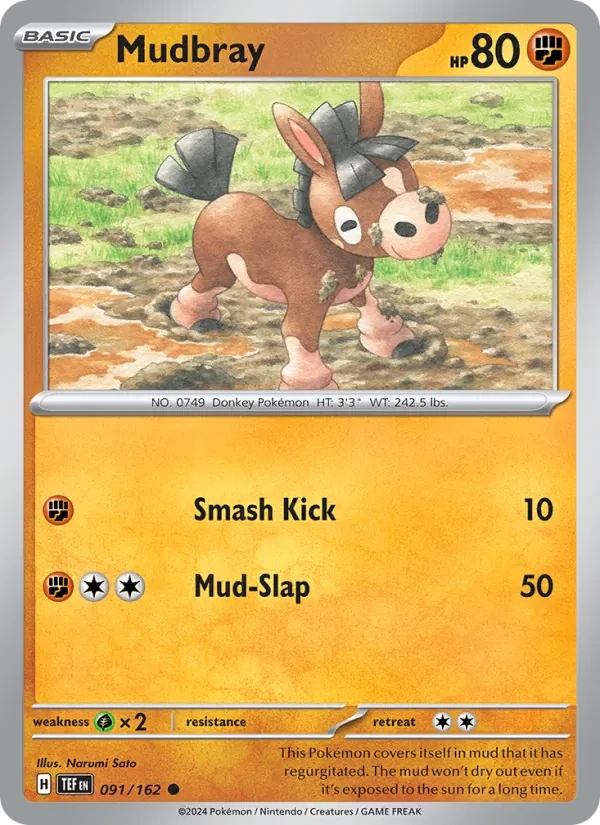 Mudbray 091/162 Temporal Forces Pokémon card