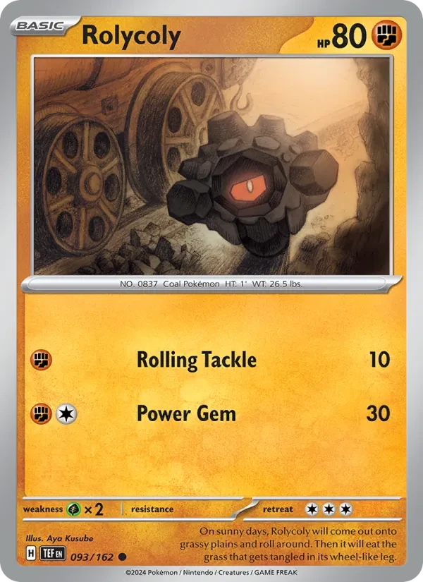 Carta Pokémon Rolycoly 093/162 Temporal Forces