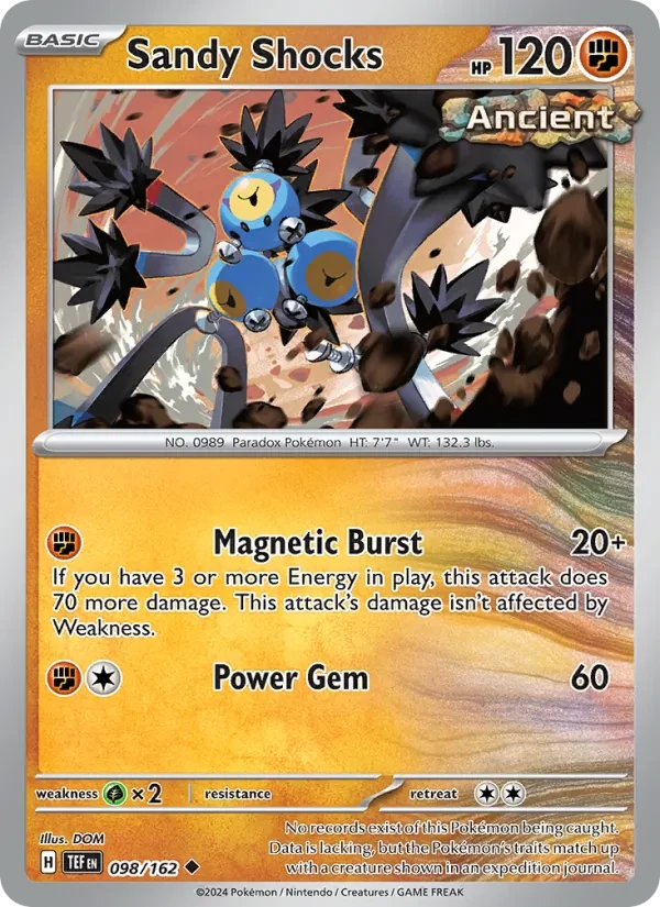 Sandy Shocks 098/162 Temporal Forces Pokémon card