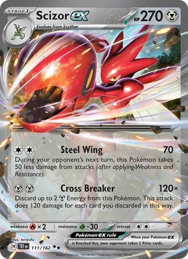 Scizor ex 111/162 Temporal Forces Pokémon Karte