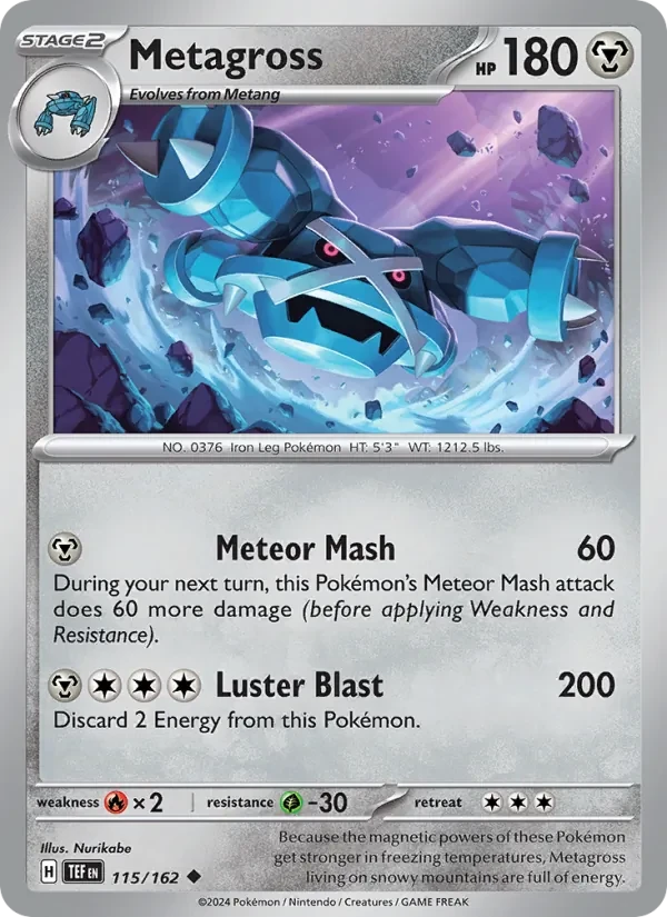 Metagross 115/162 Temporal Forces Pokémon card