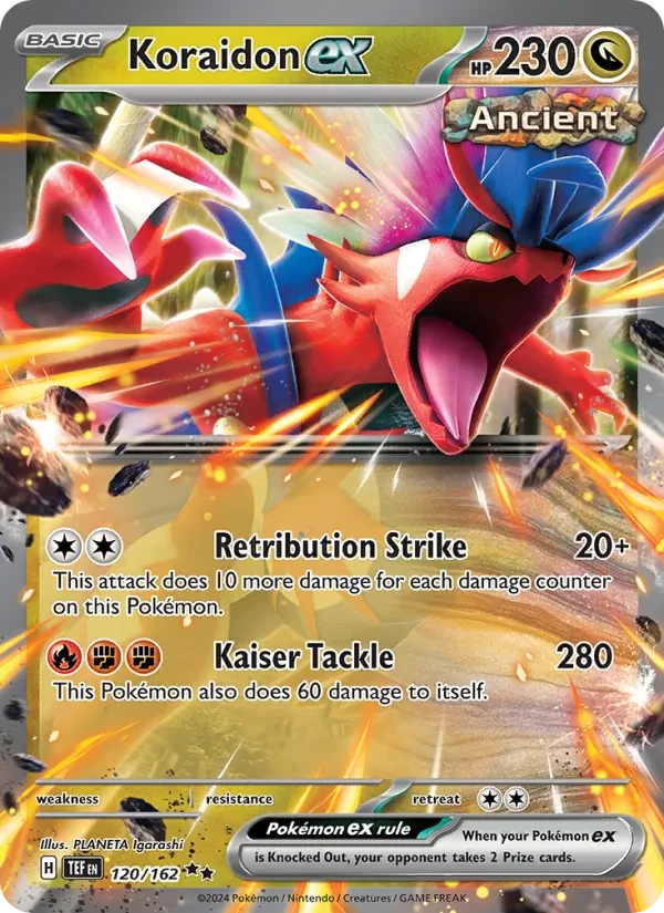 Koraidon ex 120/162 Temporal Forces Pokémon card