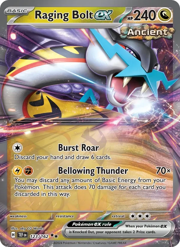 Raging Bolt ex 123/162 Temporal Forces Pokémon card