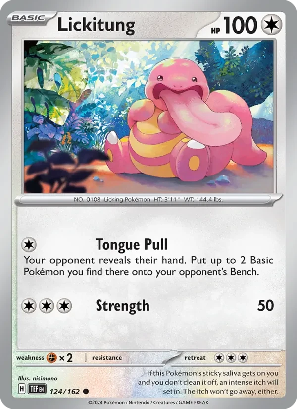 Lickitung 124/162 Temporal Forces Pokémon card