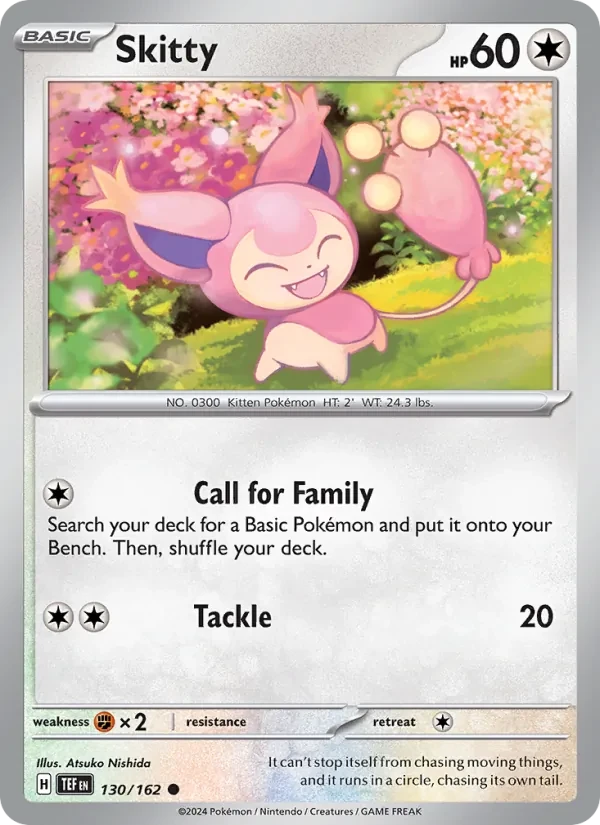 Skitty 130/162 Temporal Forces Pokémon card