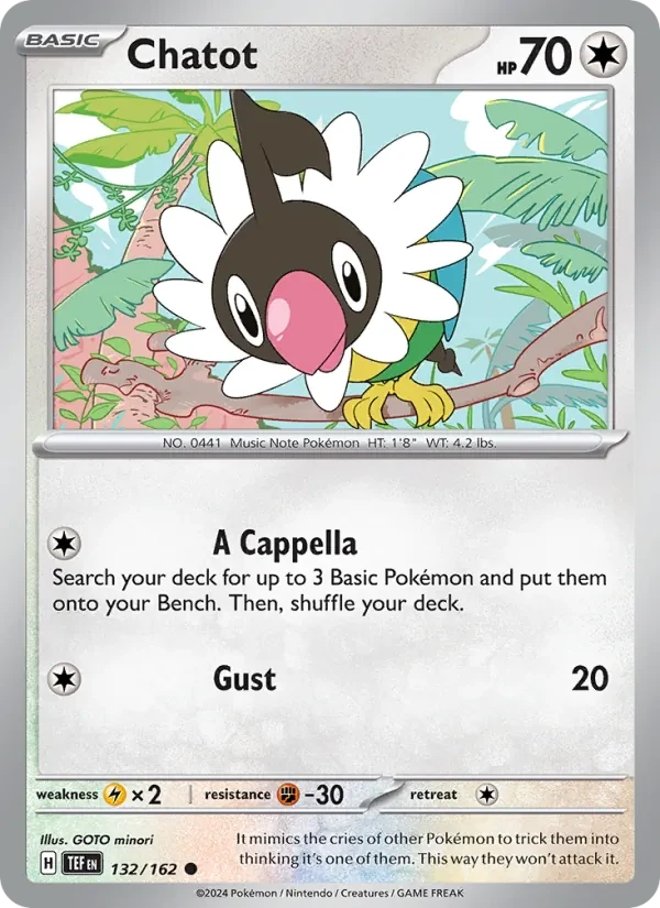 Carta Pokémon Chatot 132/162 Temporal Forces