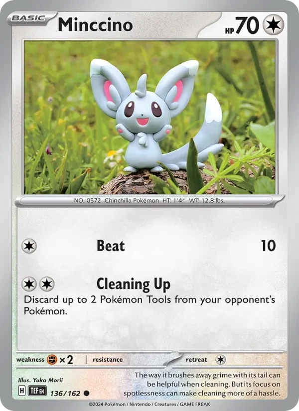 Minccino 136/162 Temporal Forces Pokémon card