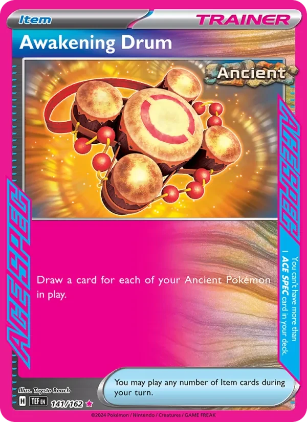 Awakening Drum 141/162 Temporal Forces Pokémon card