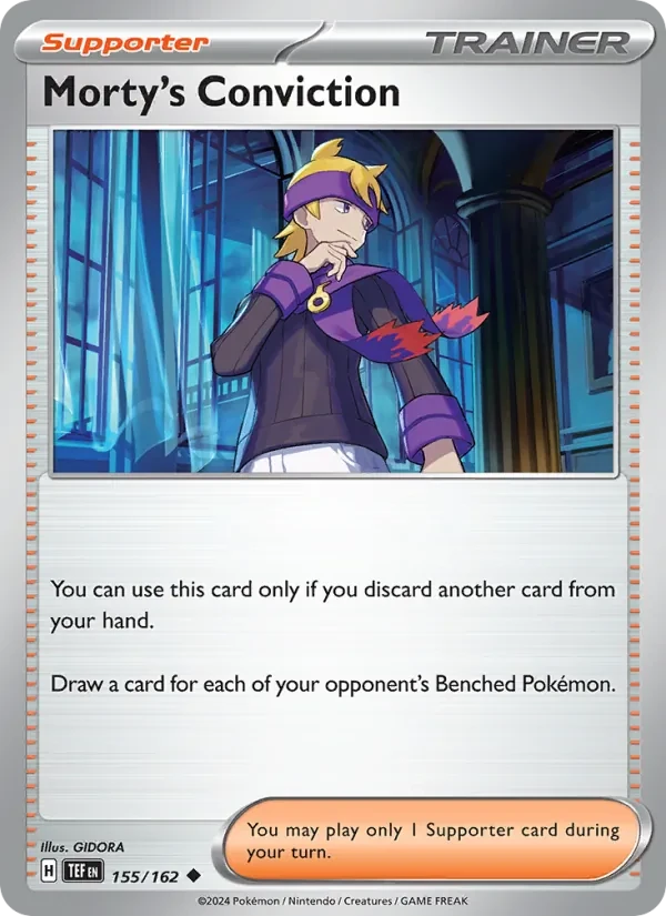 Morty's Conviction 155/162 Temporal Forces Pokémon card