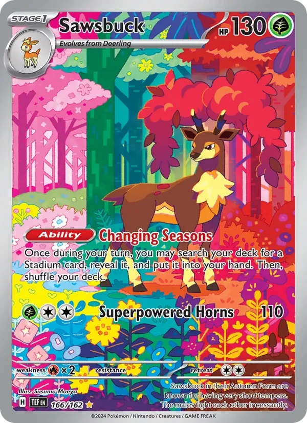 Sawsbuck 166/162 Temporal Forces Pokémon kaart