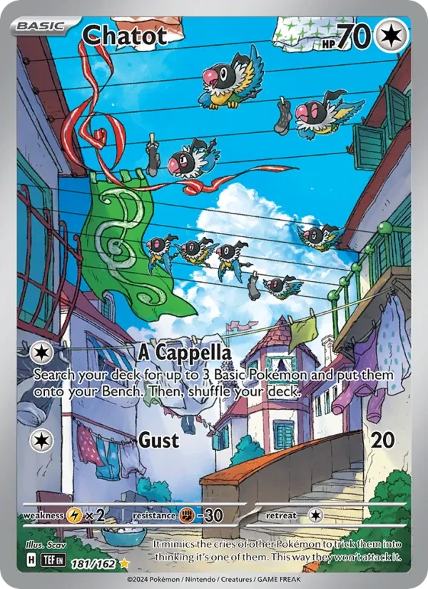 Chatot 181/162 Temporal Forces Pokémon card