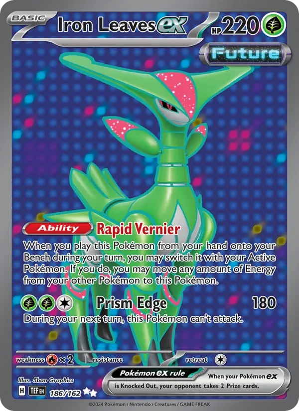 Iron Leaves ex 186/162 Temporal Forces Pokémon Karte
