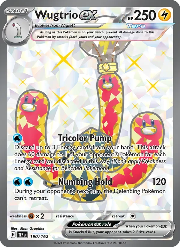 Wugtrio ex 190/162 Temporal Forces Pokémon card