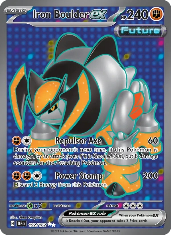 Iron Boulder ex 192/162 Temporal Forces Pokémon card