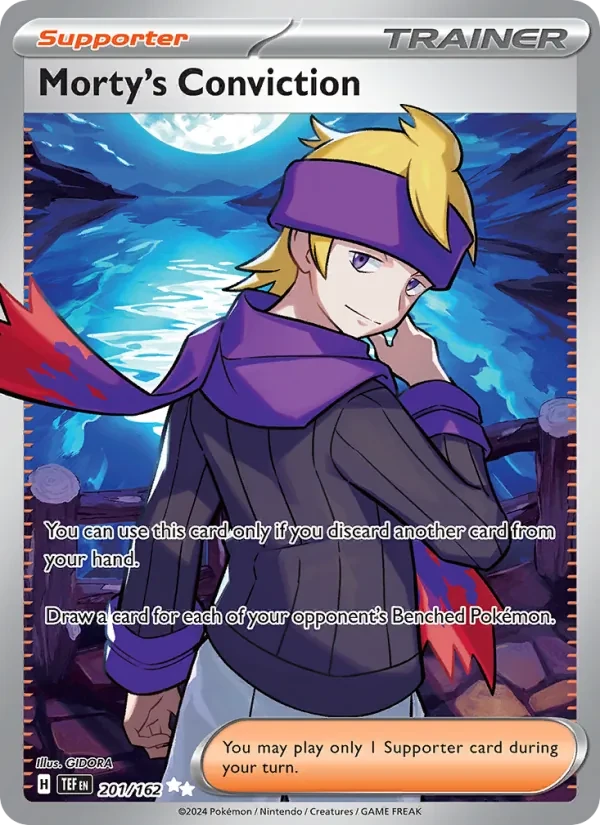 Morty's Conviction 201/162 Temporal Forces Pokémon Karte